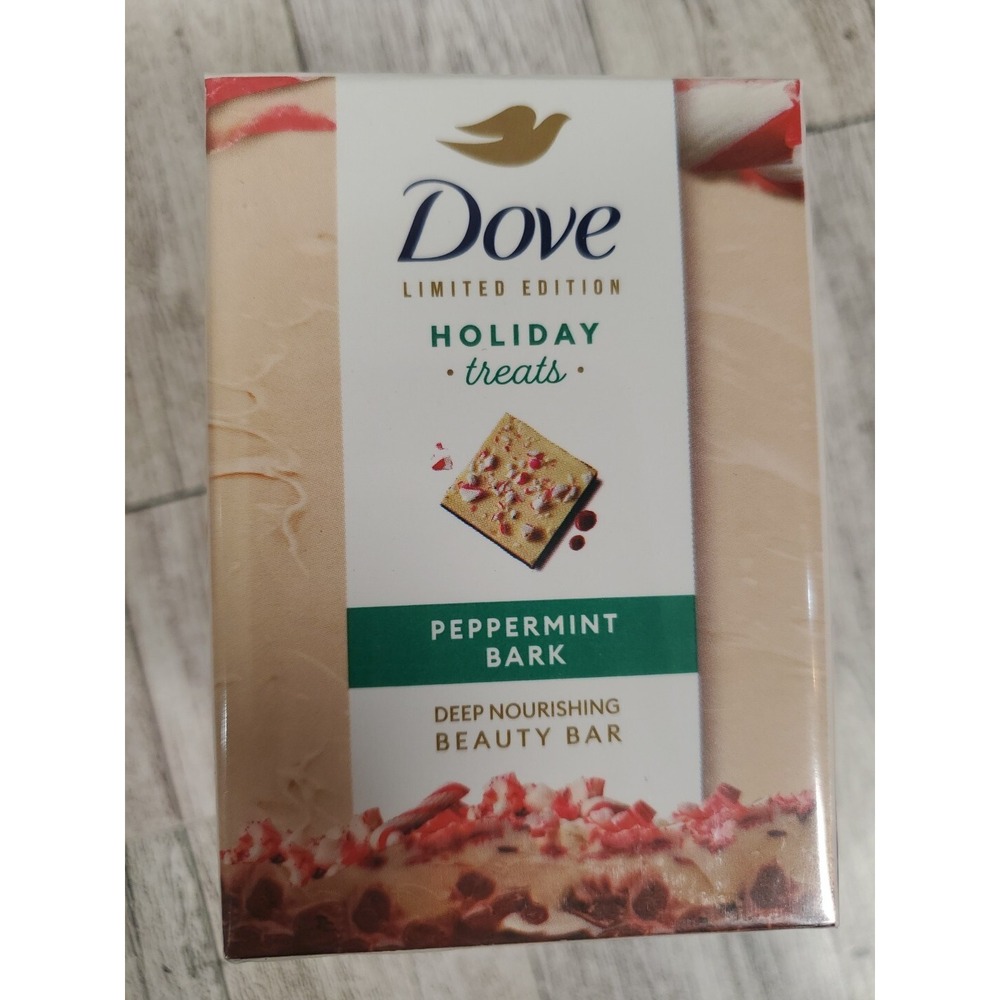 Dove Holiday Beauty Bar Soap Peppermint Bark (2 Bars) Limited Edition Treats